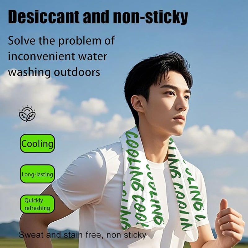 مناديل جاسمين المبردة للإحساس بالثلج لفصل الصيف، مناشف رياضية خارجية للتخييم وصالة الألعاب الرياضية واليوجا. - Image 4